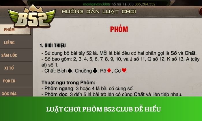 Làm chủ bàn cược phỏm B52club từ các bài thủ lão luyện 1 Luật chơi Phỏm B52 Club dễ hiểu